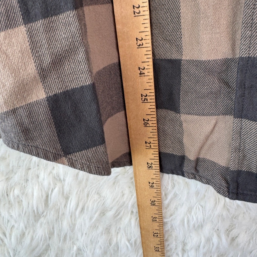 Wilfred Free Plaid Flannel Shirt XS Brown Black‎ Buffalo Check Grunge Gorpcore - Picture 6 of 7